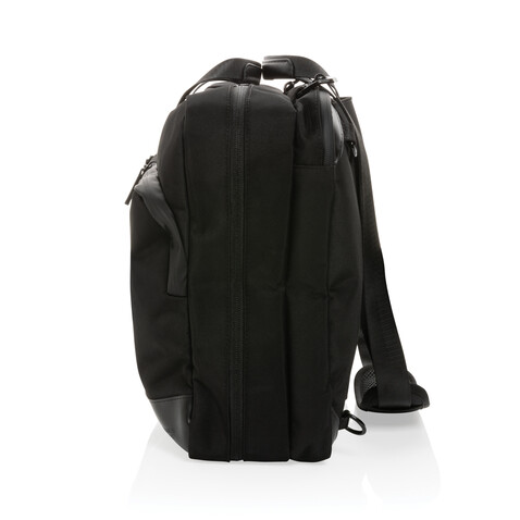 Swiss Peak AWARE™ Executive 2-in-1 Laptop-Rucksack schwarz bedrucken, Art.-Nr. P762.711