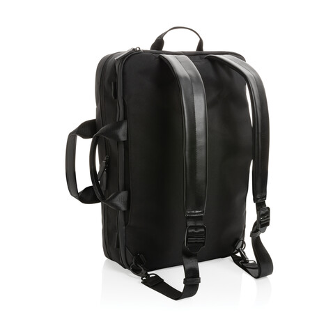Swiss Peak AWARE™ Executive 2-in-1 Laptop-Rucksack schwarz bedrucken, Art.-Nr. P762.711