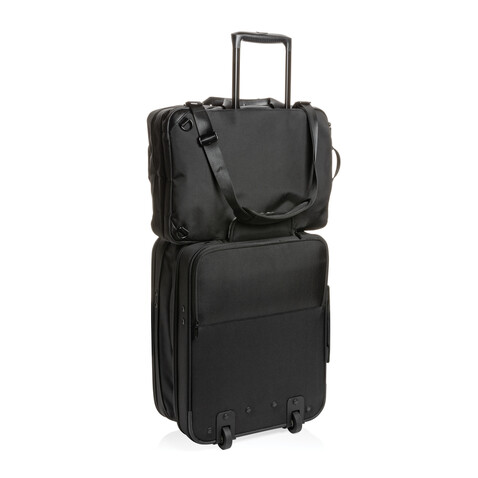 Swiss Peak AWARE™ Executive 2-in-1 Laptop-Rucksack schwarz bedrucken, Art.-Nr. P762.711