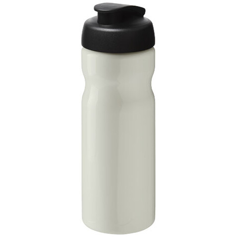 H2O Active® Eco Base 650 ml Sportflasche mit Klappdeckel, elfenbeinweiß, schwarz bedrucken, Art.-Nr. 21009720 H2O Active® Eco Base 650 ml Sportflasche mit Klappdeckel, elfenbeinweiß, schwarz bedrucken, Art.-Nr. 21009720