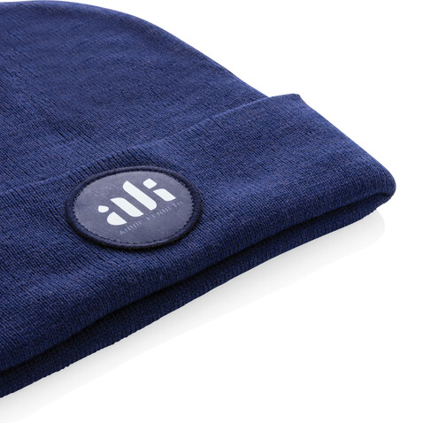 Impact Polylana® Beanie mit AWARE™ Tracer blau bedrucken, Art.-Nr. P453.345
