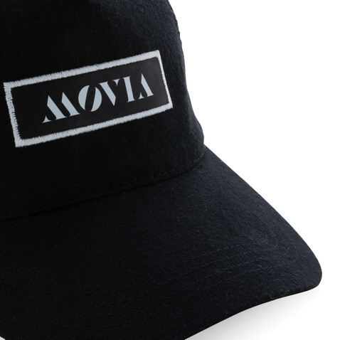 Impact AWARE™ 190gr Brushed rCotton 5 Panel Trucker-Cap schwarz bedrucken, Art.-Nr. P453.351