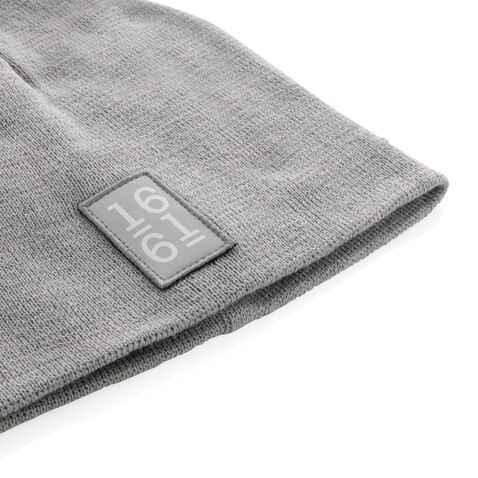 Impact AWARE™ Classic Beanie mit Polylana® grau bedrucken, Art.-Nr. P453.372