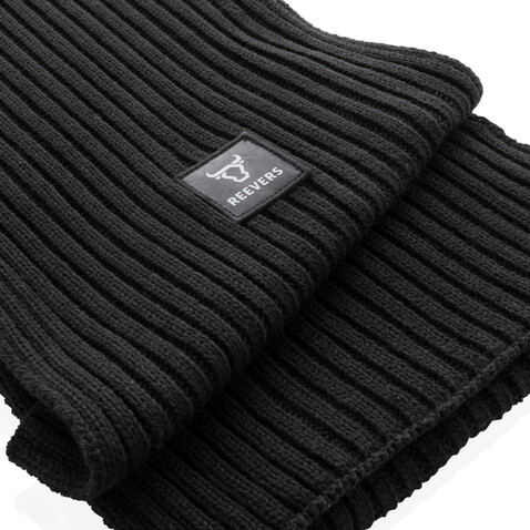 Impact AWARE™ Polylana® Strickschal 180x25cm schwarz bedrucken, Art.-Nr. P453.441