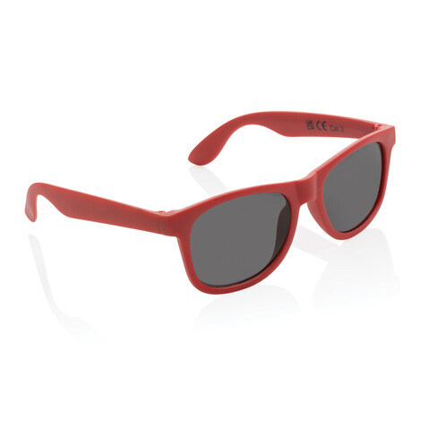 Sonnenbrille aus RCS recyceltem PP-Kunststoff rot bedrucken, Art.-Nr. P453.894
