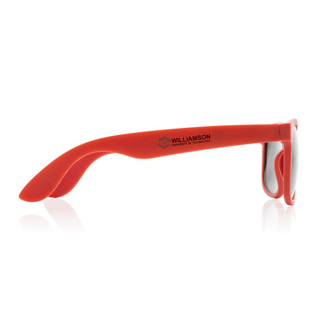 Sonnenbrille aus RCS recyceltem PP-Kunststoff rot bedrucken, Art.-Nr. P453.894