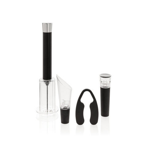 Vino Connoisseur 4-tlg. Set silber bedrucken, Art.-Nr. P911.032