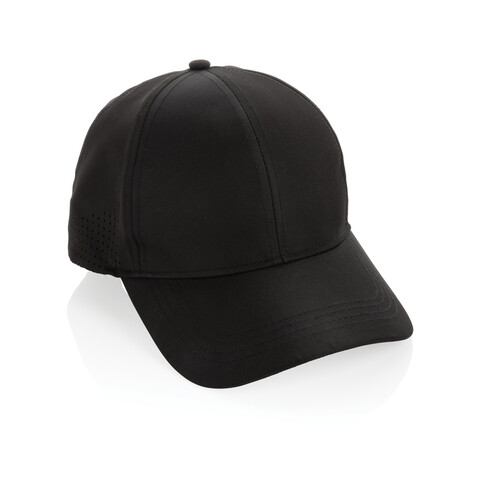 Impact AWARE™ rPET 6-Panel-Sportkappe schwarz bedrucken, Art.-Nr. P453.251