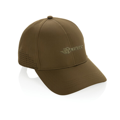 Impact AWARE™ rPET 6-Panel-Sportkappe grün bedrucken, Art.-Nr. P453.257