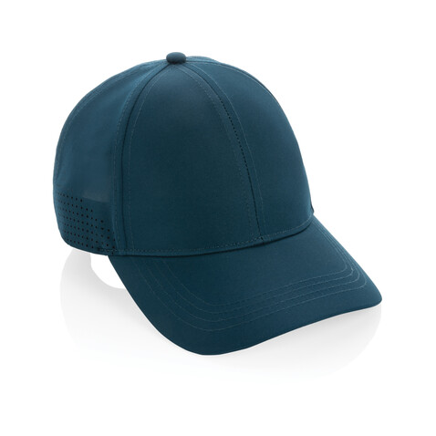 Impact AWARE™ rPET 6-Panel-Sportkappe navy blau bedrucken, Art.-Nr. P453.255