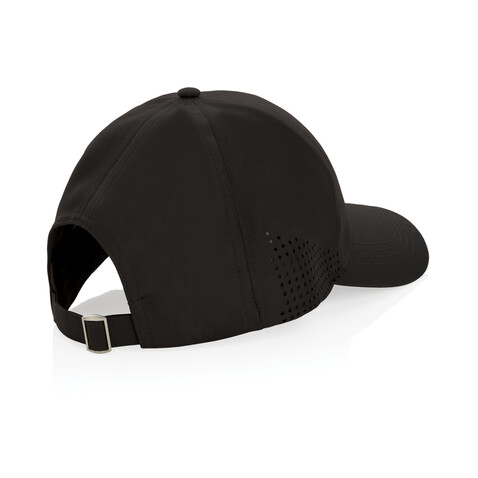 Impact AWARE™ rPET 6-Panel-Sportkappe schwarz bedrucken, Art.-Nr. P453.251