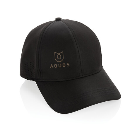 Impact AWARE™ rPET 6-Panel-Sportkappe schwarz bedrucken, Art.-Nr. P453.251