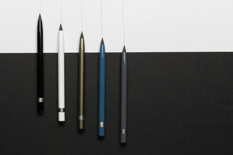 Tintenloser Stift aus Aluminium mit Radiergummi grün bedrucken, Art.-Nr. P611.127