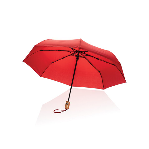 21" Impact AWARE™ RPET 190T Bambus-Schirm autom. open/close rot bedrucken, Art.-Nr. P850.614 21" Impact AWARE™ RPET 190T Bambus-Schirm autom. open/close rot bedrucken, Art.-Nr. P850.614