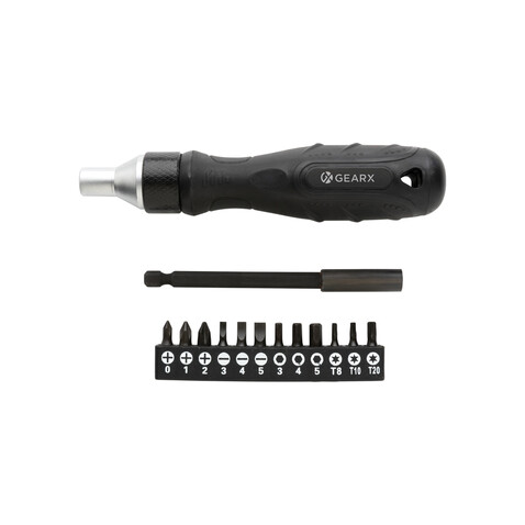 Gear X Ratschen-Schraubendreher schwarz bedrucken, Art.-Nr. P221.501