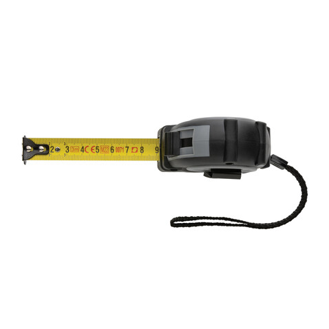 Grip 3m/16mm Maßband aus RCS recyceltem Kunststoff grau, schwarz bedrucken, Art.-Nr. P112.141
