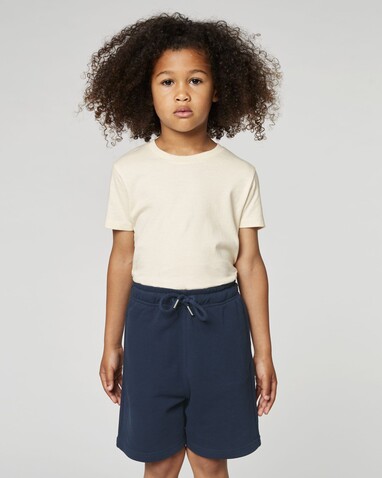 Mini Bolter - Die Kinder-Joggingshorts - French Navy - 7-8/122-128cm bedrucken, Art.-Nr. STBK102C72707