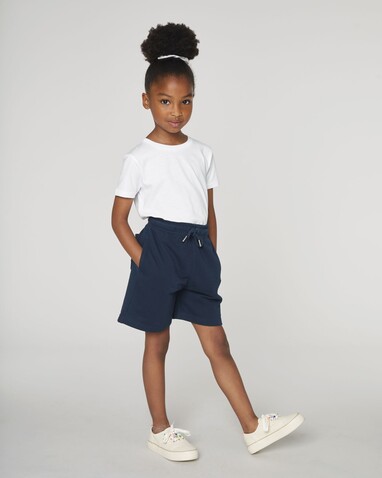 Mini Bolter - Die Kinder-Joggingshorts - French Navy - 7-8/122-128cm bedrucken, Art.-Nr. STBK102C72707