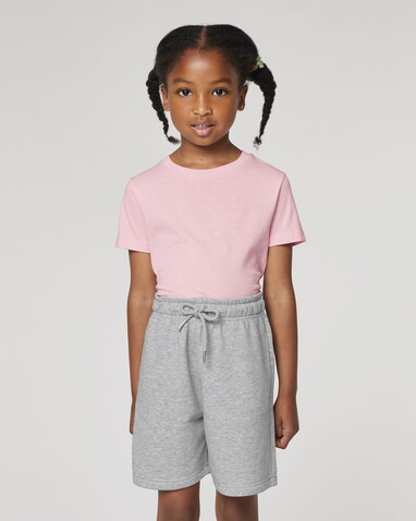 Mini Bolter - Die Kinder-Joggingshorts - Heather Grey - 3-4/98-104cm bedrucken, Art.-Nr. STBK102C25003