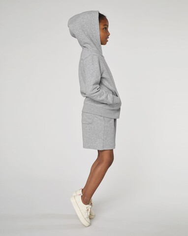 Mini Bolter - Die Kinder-Joggingshorts - Heather Grey - 9-11/134-146cm bedrucken, Art.-Nr. STBK102C25009