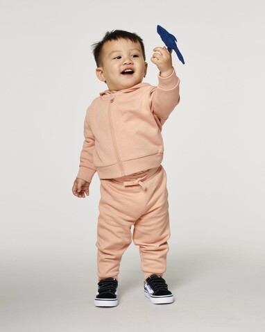 Baby Connector - Baby-Hoodie mit Reißverschluss - Fraiche Peche - 24-36 m/92-98cm bedrucken, Art.-Nr. STSB105C101B5