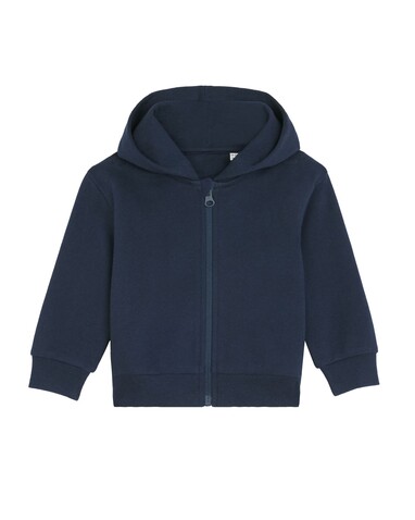 Baby Connector - Der Baby-Zip-Hoodie - French Navy - 24-36 m/92-98cm bedrucken, Art.-Nr. STSB105C727B5