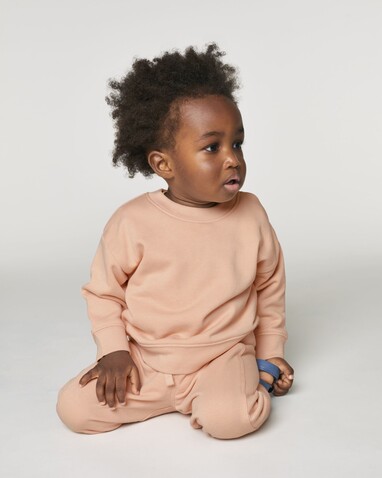 Baby Changer - Das Iconic Baby-Rundhals-Sweatshirt - Fraiche Peche - 12-18 m/80-86cm bedrucken, Art.-Nr. STSB920C101B3
