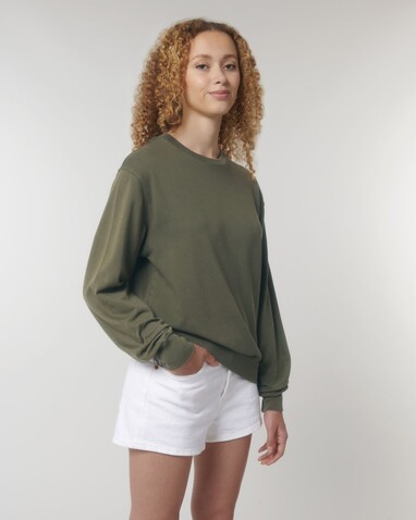 Matcher Vintage - Das Garment-Dyed Rundhals-Unisex-Sweatshirt aus French Terry - G. Dyed Khaki - XXS bedrucken, Art.-Nr. STSU085C1092S Matcher Vintage - Das Garment-Dyed Rundhals-Unisex-Sweatshirt aus French Terry - G. Dyed Khaki - XXS bedrucken, Art.-Nr. STSU085C1092S