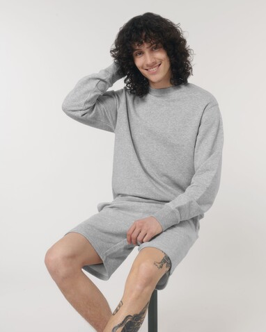 Matcher - Das Rundhals-Unisex-Sweatshirt aus French Terry - Heather Grey - XS bedrucken, Art.-Nr. STSU799C250XS