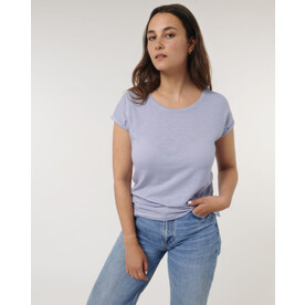 Stella Rounder Slub - Damen Flammengarn T-Shirt mit gerollten Ärmeln bedrucken, Art.-Nr. STTW112