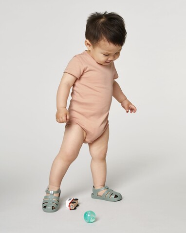 Baby Body - Kurzärmliger Baby-Body - Fraiche Peche - 18-24 m/86-92cm bedrucken, Art.-Nr. STUB103C101B4