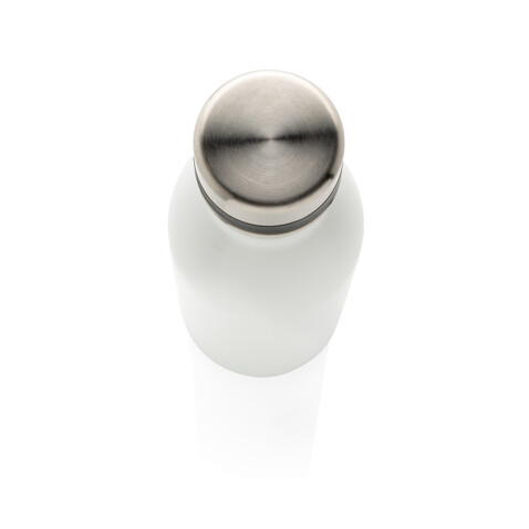 Deluxe Wasserflasche aus RCS recyceltem Stainless-Steel weiß bedrucken, Art.-Nr. P435.713