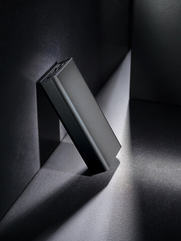 Terra 20.000mAh 20W Powerbank aus RCS recyceltem Aluminium grau bedrucken, Art.-Nr. P322.632