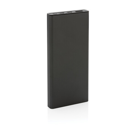 Terra RCS recycelte 18W-Aluminium-Powerbank 10.000mAh grau bedrucken, Art.-Nr. P322.692