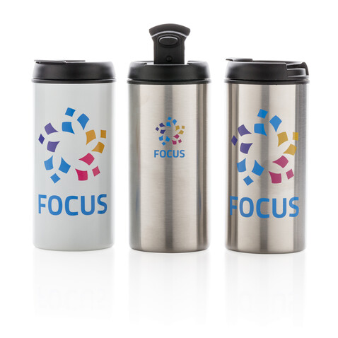 Metro Becher Becher aus RCS recyceltem Stainless-Steel weiß bedrucken, Art.-Nr. P435.043