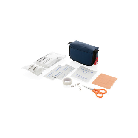 Erste Hilfe Set in Tasche navy blau bedrucken, Art.-Nr. P265.315