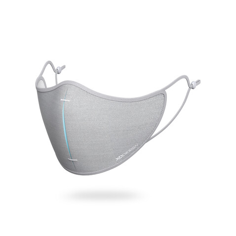XD DESIGN Masken-Set grau, blau bedrucken, Art.-Nr. P265.872