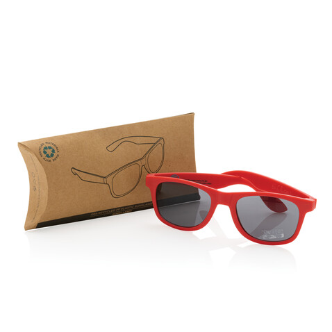 Sonnenbrille aus RCS recyceltem PP-Kunststoff rot bedrucken, Art.-Nr. P453.894