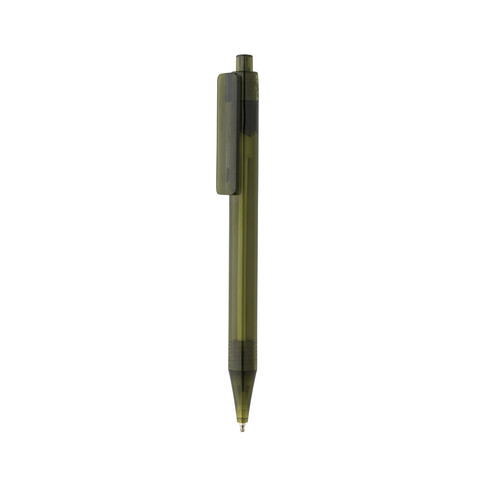 GRS rPET X8 transparenter Stift grün bedrucken, Art.-Nr. P611.077