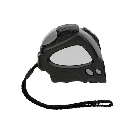 Auto-Stop-Maßband aus recyceltem Kunststoff, 3m/16mm schwarz bedrucken, Art.-Nr. P112.161