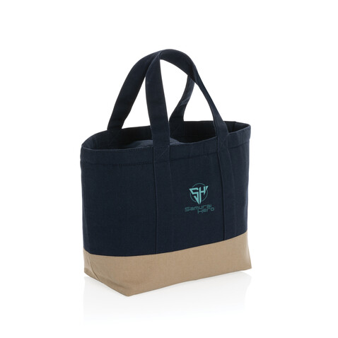 Impact Aware™ 285g/m² ungefärbte rCanvas-Kühltasche navy blau bedrucken, Art.-Nr. P422.479