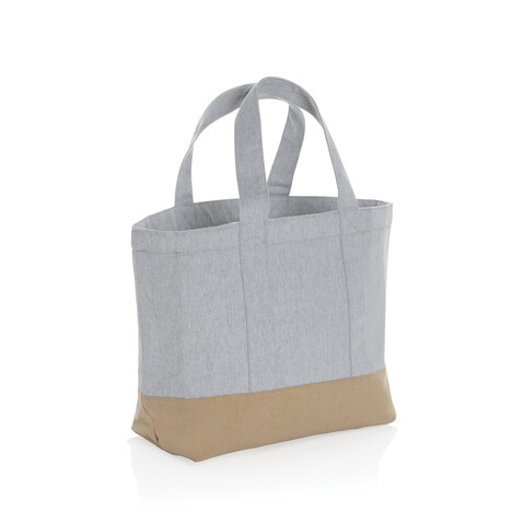 Impact Aware™ 285g/m² ungefärbte rCanvas-Kühltasche grau bedrucken, Art.-Nr. P422.472