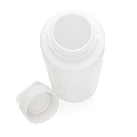 Wasserflasche mit Henkel aus RCS rPP weiß bedrucken, Art.-Nr. P435.013