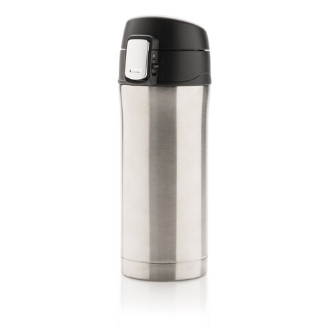 Easy-Lock Vakuum-Becher aus RCS recyceltem Stainless-Steel silber bedrucken, Art.-Nr. P435.062