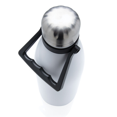 Große Vakuumflasche aus RCS recyceltem Stainless-Steel 1,5L weiß bedrucken, Art.-Nr. P435.513