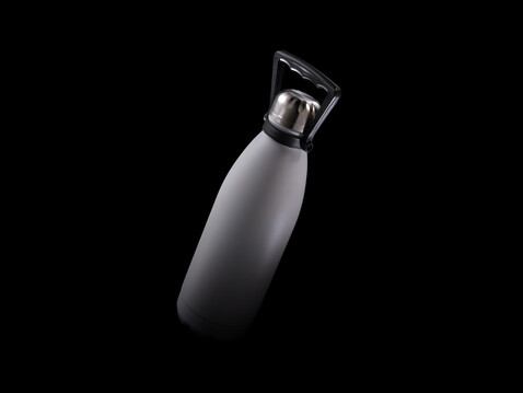 Große Vakuumflasche aus RCS recyceltem Stainless-Steel 1,5L weiß bedrucken, Art.-Nr. P435.513
