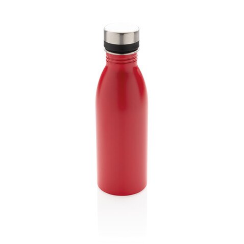 Deluxe Wasserflasche aus RCS recyceltem Stainless-Steel rot bedrucken, Art.-Nr. P435.714