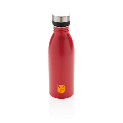 Deluxe Wasserflasche aus RCS recyceltem Stainless-Steel rot bedrucken, Art.-Nr. P435.714