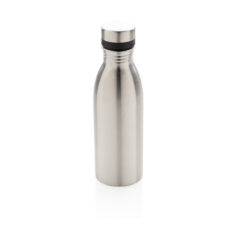 Deluxe Wasserflasche aus RCS recyceltem Stainless-Steel silber bedrucken, Art.-Nr. P435.712