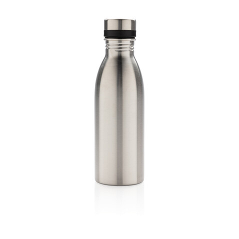 Deluxe Wasserflasche aus RCS recyceltem Stainless-Steel silber bedrucken, Art.-Nr. P435.712